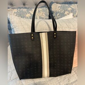 India Hicks Graphicks Coated Canvas Bag with detachable pouch